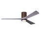 Matthews Fan Company Atlas Irene-3HLK 60" Walnut Tone Ceiling Fan With Solid Wood Blade In Barnwood Tone Finish