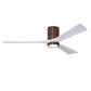 Matthews Fan Company Atlas Irene-3HLK 60" Walnut Tone Ceiling Fan With Solid Wood Blade In Matte White Finish