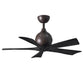 Matthews Fan Company Atlas Irene-5 42" Textured Bronze Ceiling Fan With Solid Wood Blade In Matte Black Finish