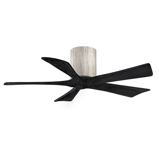 Matthews Fan Company Atlas Irene-5H 42" Barnwood Tone Ceiling Mount Fan With Solid Wood Blade In Matte Black Finish