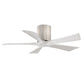 Matthews Fan Company Atlas Irene-5H 42" Barnwood Tone Ceiling Mount Fan With Solid Wood Blade In Matte White Finish