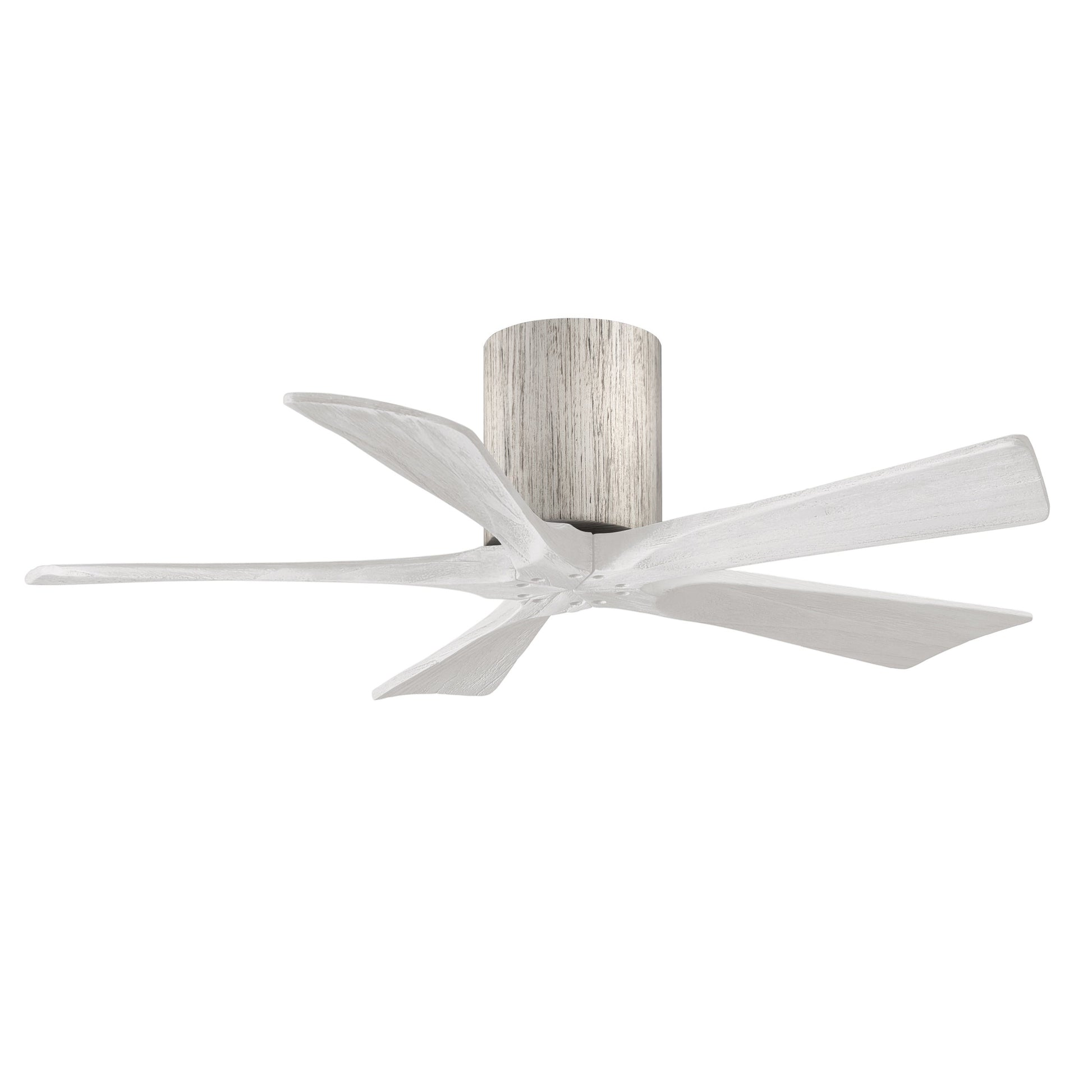 Matthews Fan Company Atlas Irene-5H 42" Barnwood Tone Ceiling Mount Fan With Solid Wood Blade In Matte White Finish