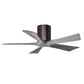 Matthews Fan Company Atlas Irene-5H 42" Brushed Bronze Ceiling Mount Fan With Solid Wood Blade In Barnwood Tone Finish