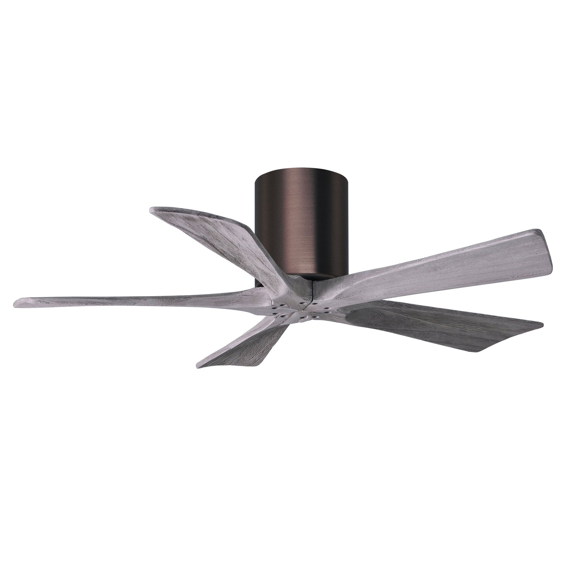 Matthews Fan Company Atlas Irene-5H 42" Brushed Bronze Ceiling Mount Fan With Solid Wood Blade In Barnwood Tone Finish