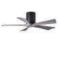 Matthews Fan Company Atlas Irene-5H 42" Matte Black Ceiling Mount Fan With Solid Wood Blade In Barnwood Tone Finish