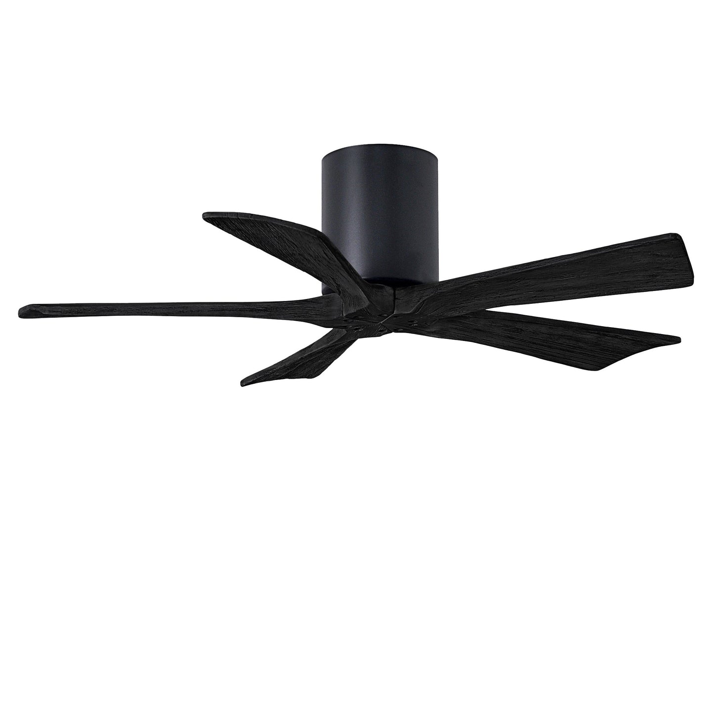 Matthews Fan Company Atlas Irene-5H 42" Matte Black Ceiling Mount Fan With Solid Wood Blade In Matte Black Finish