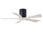 Matthews Fan Company Atlas Irene-5H 42" Matte Black Ceiling Mount Fan With Solid Wood Blade In Matte White Finish