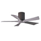 Matthews Fan Company Atlas Irene-5H 42" Textured Bronze Ceiling Mount Fan With Solid Wood Blade In Barnwood Tone Finish