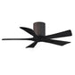 Matthews Fan Company Atlas Irene-5H 42" Textured Bronze Ceiling Mount Fan With Solid Wood Blade In Matte Black Finish