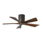 Matthews Fan Company Atlas Irene-5H 42" Textured Bronze Ceiling Mount Fan With Solid Wood Blade In Walnut Tone Finish