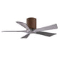 Matthews Fan Company Atlas Irene-5H 42" Walnut Tone Ceiling Mount Fan With Solid Wood Blade In Barnwood Tone Finish