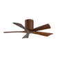 Matthews Fan Company Atlas Irene-5H 42" Walnut Tone Ceiling Mount Fan With Solid Wood Blade In Walnut Finish