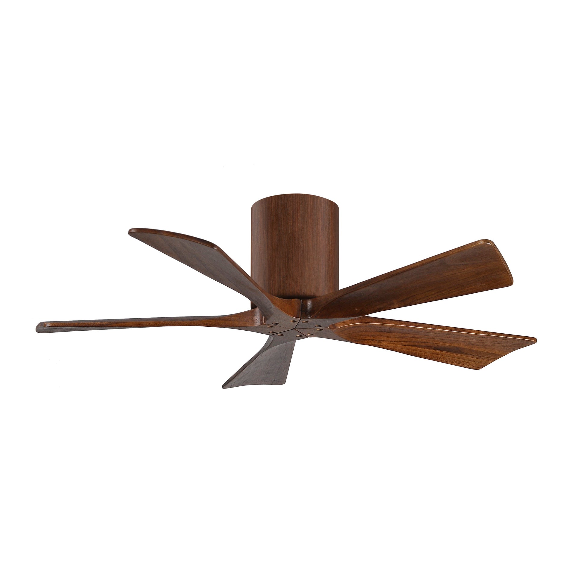 Matthews Fan Company Atlas Irene-5H 42" Walnut Tone Ceiling Mount Fan With Solid Wood Blade In Walnut Finish