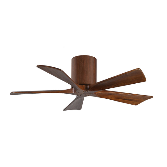 Matthews Fan Company Atlas Irene-5H 42" Walnut Tone Ceiling Mount Fan With Solid Wood Blade In Walnut Finish