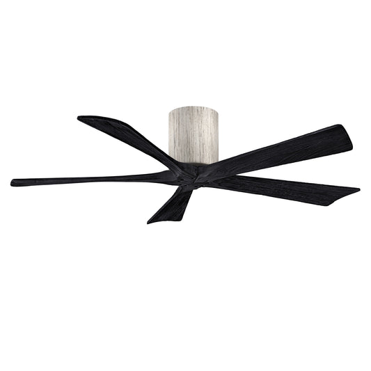 Matthews Fan Company Atlas Irene-5H 52" Barnwood Tone Ceiling Mount Fan With Solid Wood Blade In Matte Black Finish