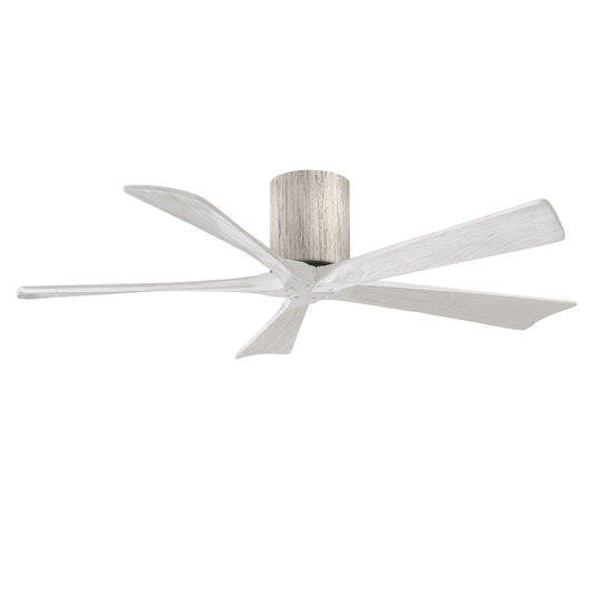 Matthews Fan Company Atlas Irene-5H 52" Barnwood Tone Ceiling Mount Fan With Solid Wood Blade In Matte White Finish