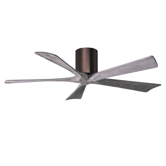 Matthews Fan Company Atlas Irene-5H 52" Brushed Bronze Ceiling Mount Fan With Solid Wood Blade In Barnwood Tone Finish