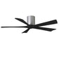 Matthews Fan Company Atlas Irene-5H 52" Brushed Nickel Ceiling Mount Fan With Solid Wood Blade In Matte Black Finish