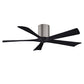 Matthews Fan Company Atlas Irene-5H 52" Brushed Pewter Ceiling Mount Fan With Solid Wood Blade In Matte Black Finish