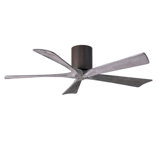 Matthews Fan Company Atlas Irene-5H 52" Textured Bronze Ceiling Mount Fan With Solid Wood Blade In Barnwood Tone Finish