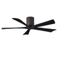 Matthews Fan Company Atlas Irene-5H 52" Textured Bronze Ceiling Mount Fan With Solid Wood Blade In Matte Black Finish