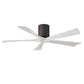 Matthews Fan Company Atlas Irene-5H 52" Textured Bronze Ceiling Mount Fan With Solid Wood Blade In Matte White Finish