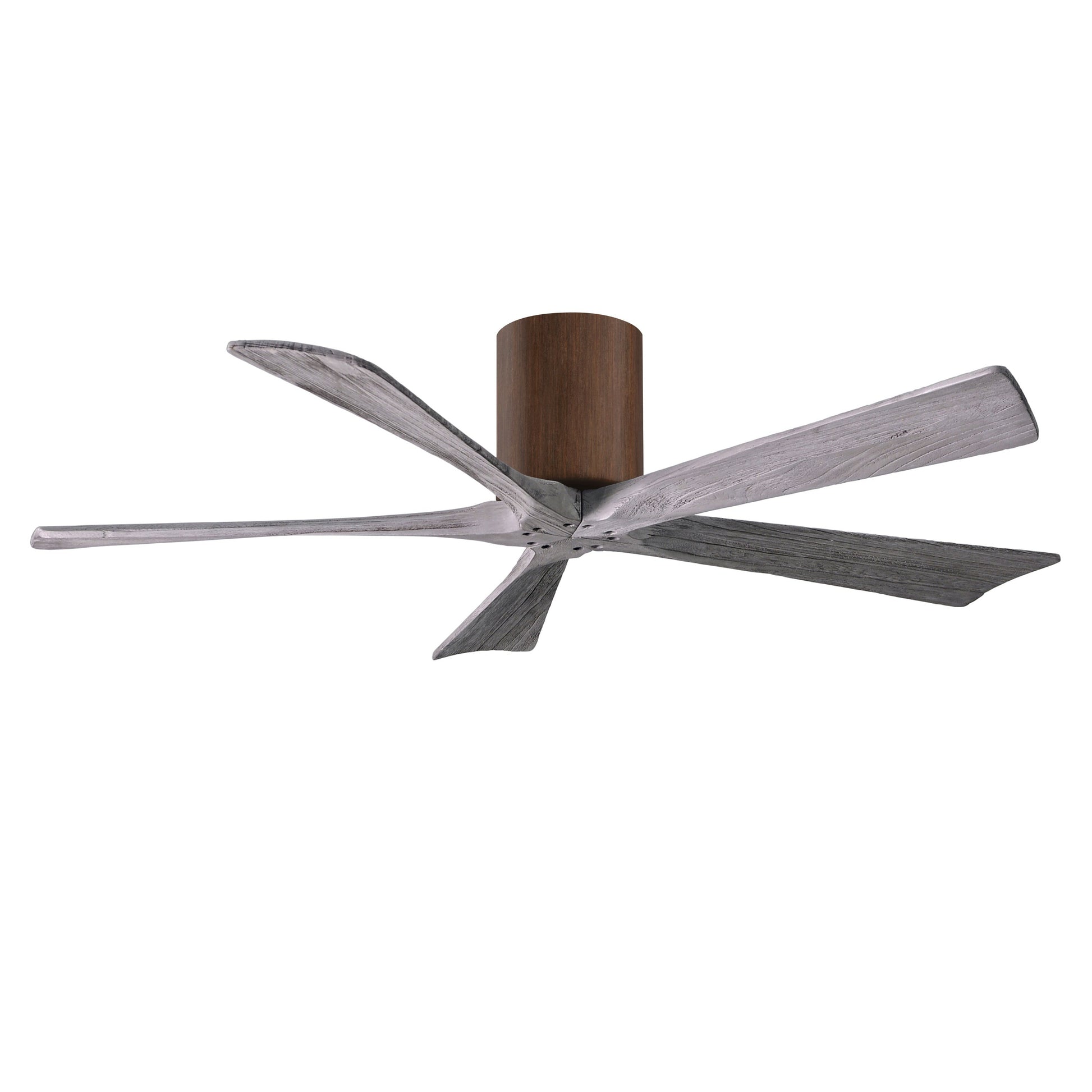 Matthews Fan Company Atlas Irene-5H 52" Walnut Tone Ceiling Mount Fan With Solid Wood Blade In Barnwood Tone Finish