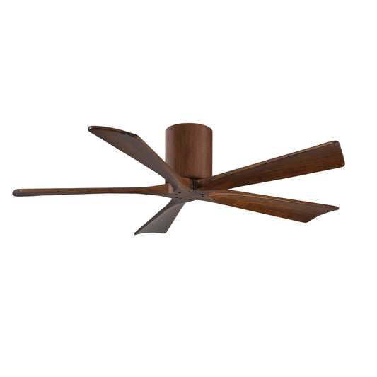 Matthews Fan Company Atlas Irene-5H 52" Walnut Tone Ceiling Mount Fan With Solid Wood Blade In Walnut Finish