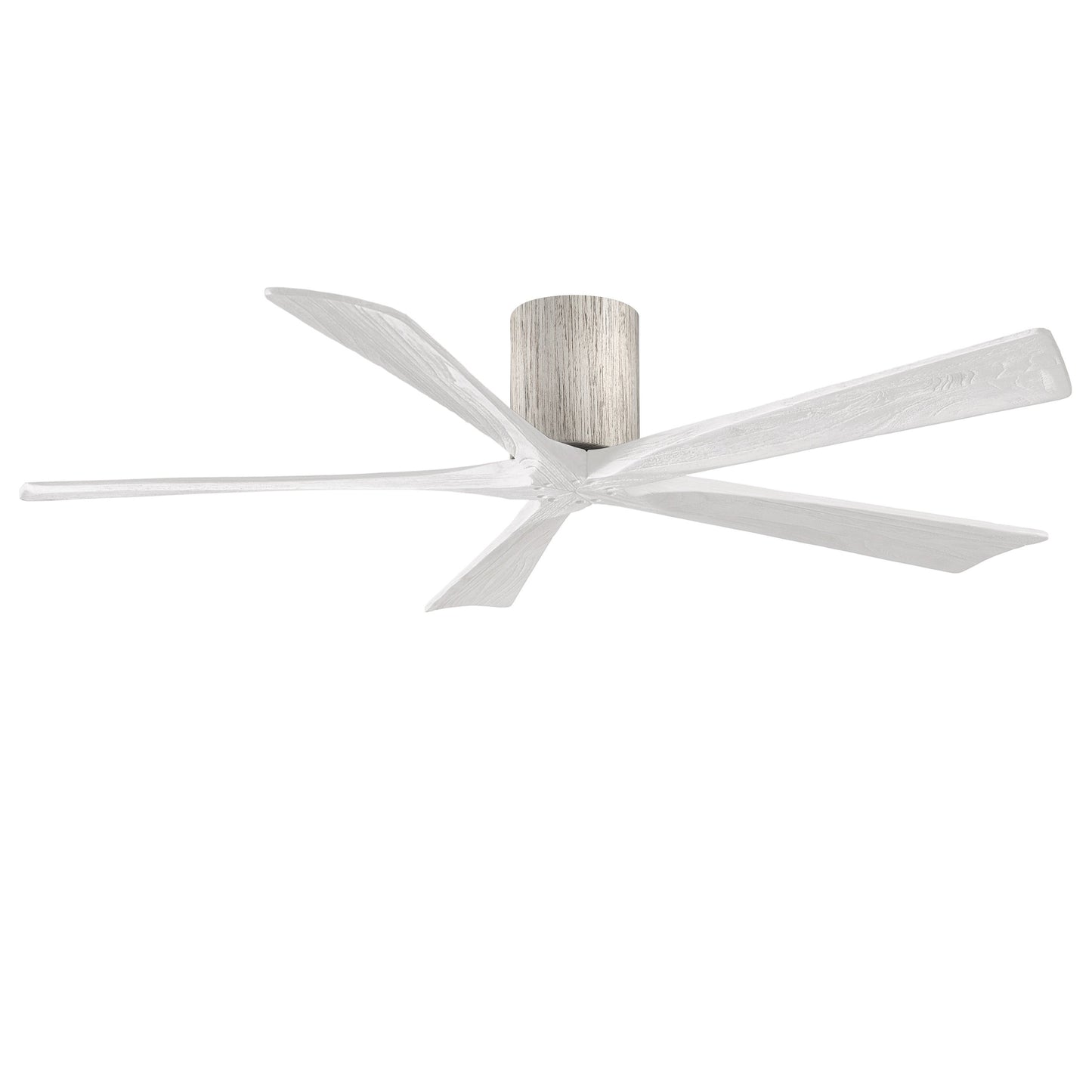 Matthews Fan Company Atlas Irene-5H 60" Barnwood Tone Ceiling Mount Fan With Solid Wood Blade In Matte White Finish