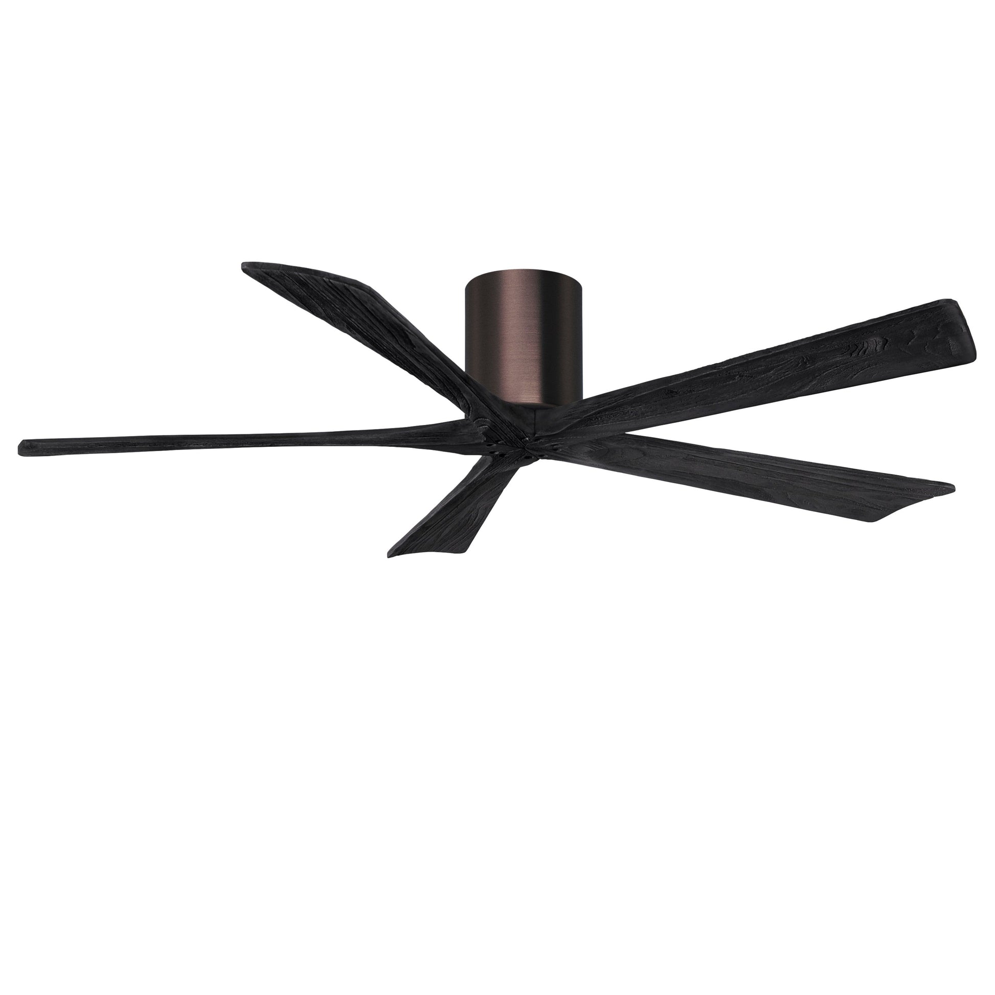 Matthews Fan Company Atlas Irene-5H 60" Brushed Bronze Ceiling Mount Fan With Solid Wood Blade In Matte Black Finish