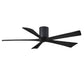 Matthews Fan Company Atlas Irene-5H 60" Matte Black Ceiling Mount Fan With Solid Wood Blade In Matte Black Finish