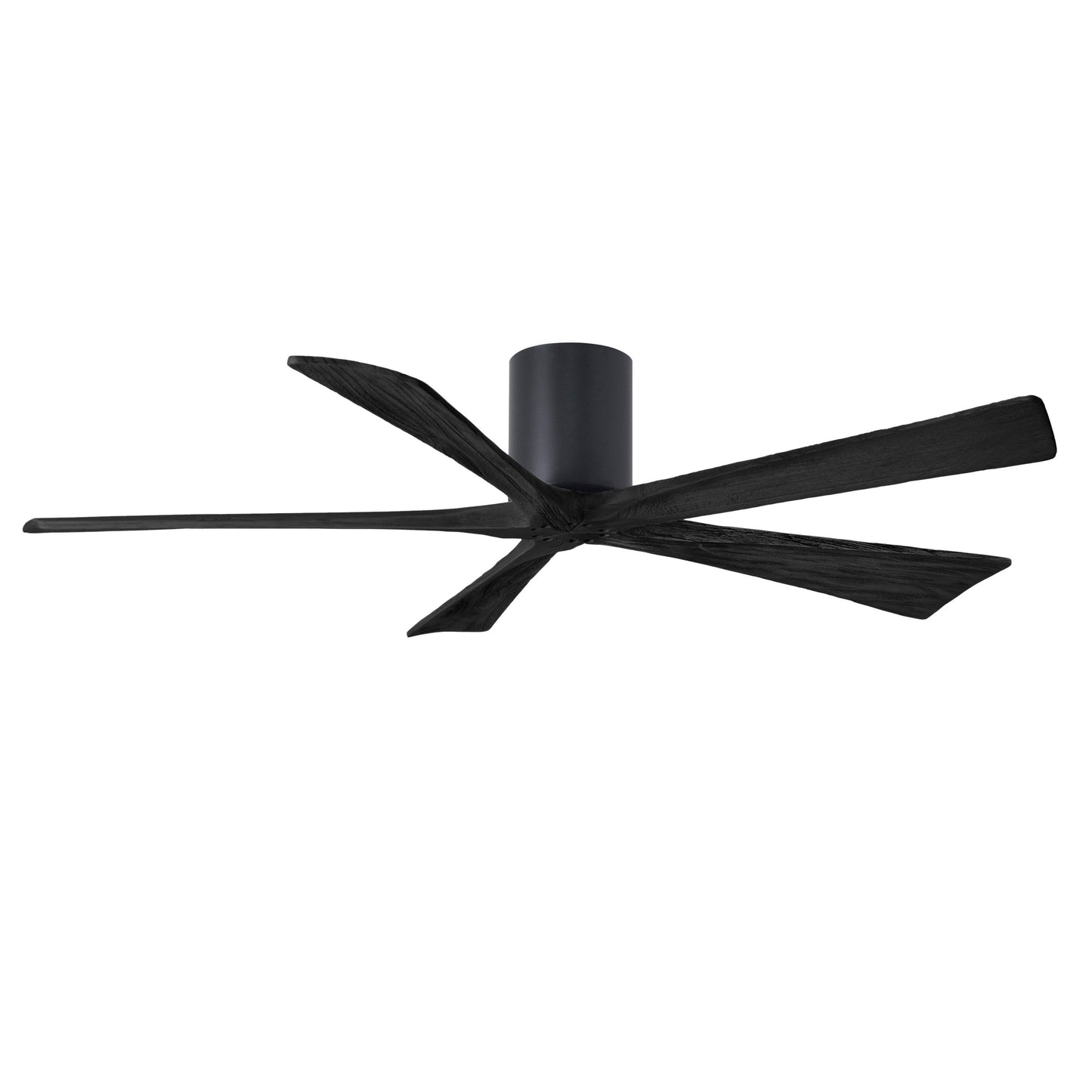 Matthews Fan Company Atlas Irene-5H 60" Matte Black Ceiling Mount Fan With Solid Wood Blade In Matte Black Finish