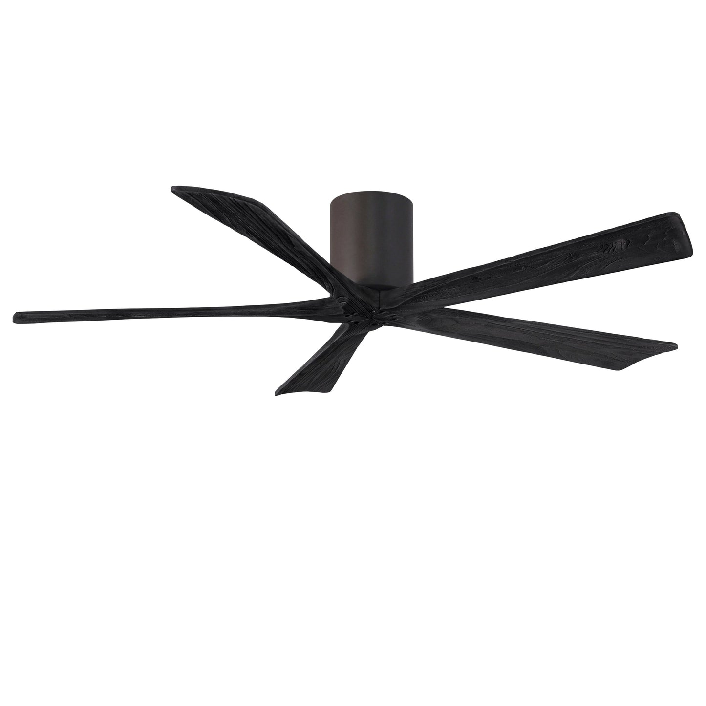 Matthews Fan Company Atlas Irene-5H 60" Textured Bronze Ceiling Mount Fan With Solid Wood Blade In Matte Black Finish