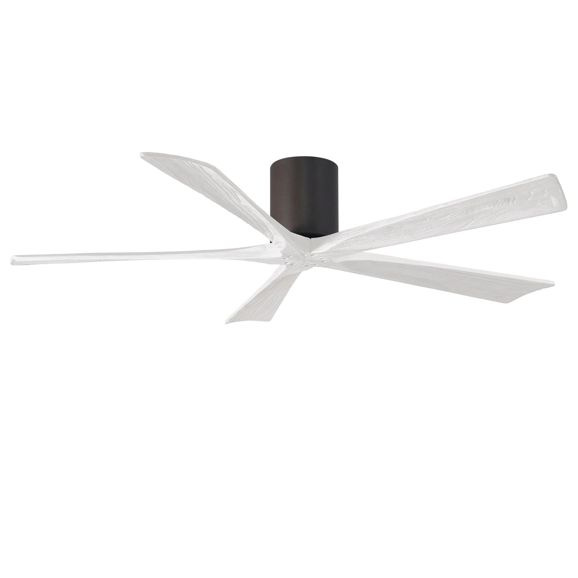 Matthews Fan Company Atlas Irene-5H 60" Textured Bronze Ceiling Mount Fan With Solid Wood Blade In Matte White Finish