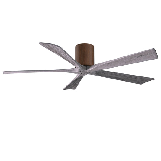 Matthews Fan Company Atlas Irene-5H 60" Walnut Tone Ceiling Mount Fan With Solid Wood Blade In Barnwood Tone Finish