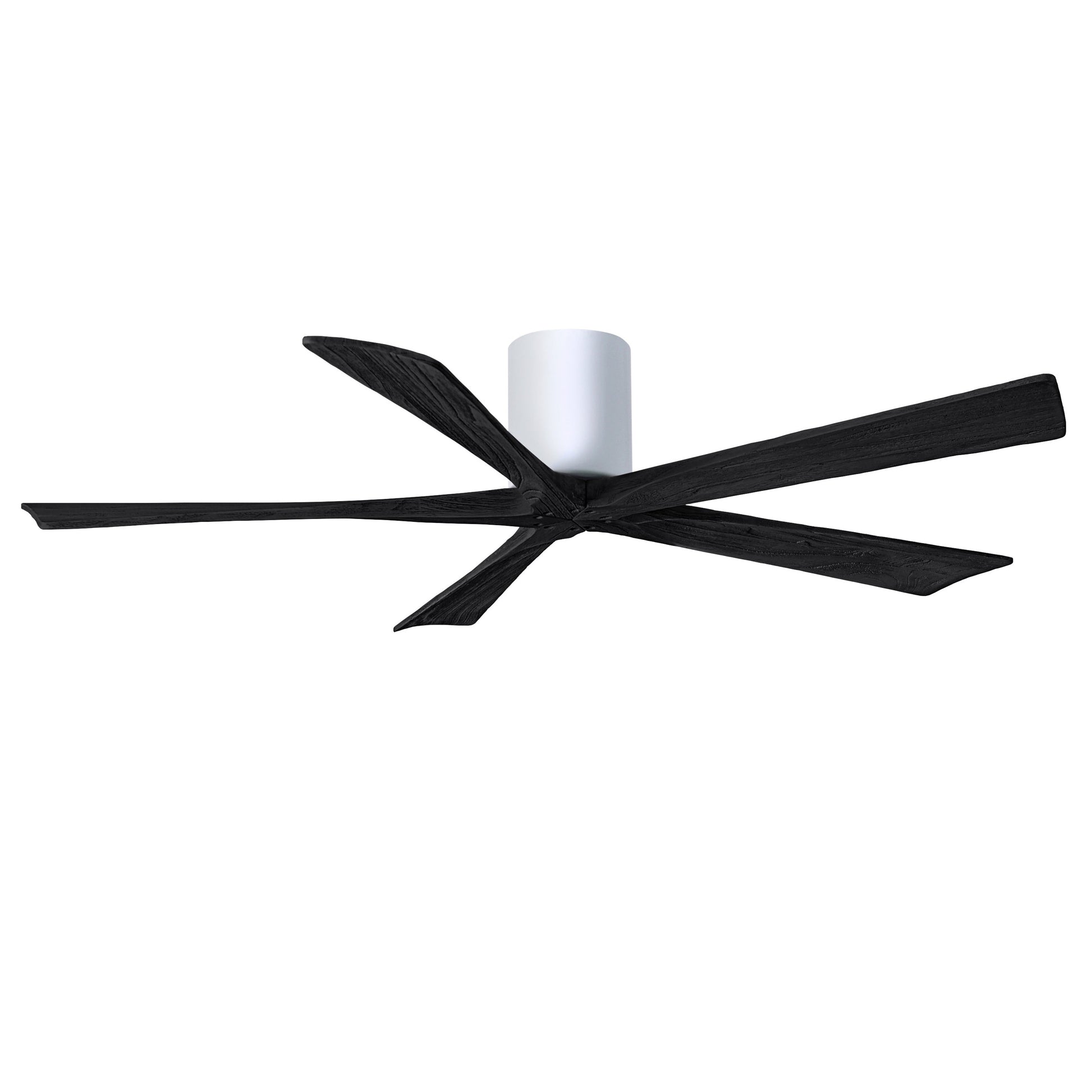 Matthews Fan Company Atlas Irene-5H 60" White Ceiling Mount Fan With Solid Wood Blade In Matte Black Finish