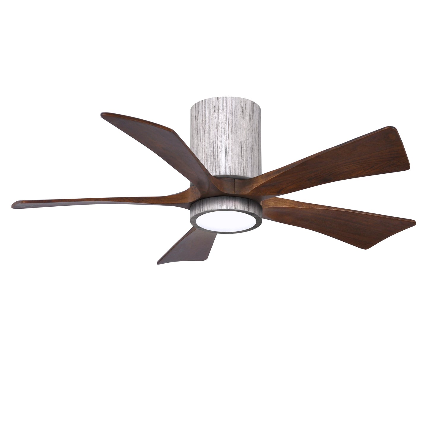 Matthews Fan Company Atlas Irene-5HLK 42" Barnwood Tone Ceiling Mount Fan With Solid Wood Blade In Walnut Tone Finish