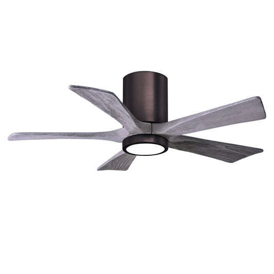 Matthews Fan Company Atlas Irene-5HLK 42" Brushed Bronze Ceiling Mount Fan With Solid Wood Blade In Barnwood Tone Finish