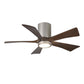 Matthews Fan Company Atlas Irene-5HLK 42" Brushed Nickel Ceiling Mount Fan With Solid Wood Blade In Walnut Tone Finish