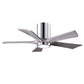 Matthews Fan Company Atlas Irene-5HLK 42" Polished Chrome Ceiling Mount Fan With Solid Wood Blade In Barnwood Tone Finish