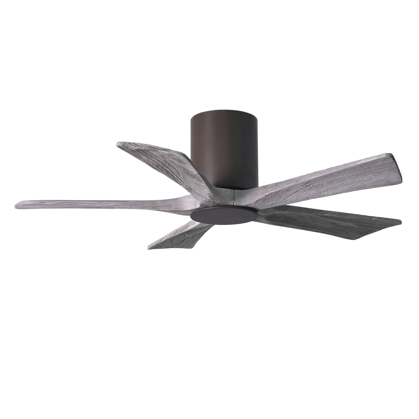 Matthews Fan Company Atlas Irene-5HLK 42" Textured Bronze Ceiling Mount Fan With Solid Wood Blade In Barnwood Tone Finish