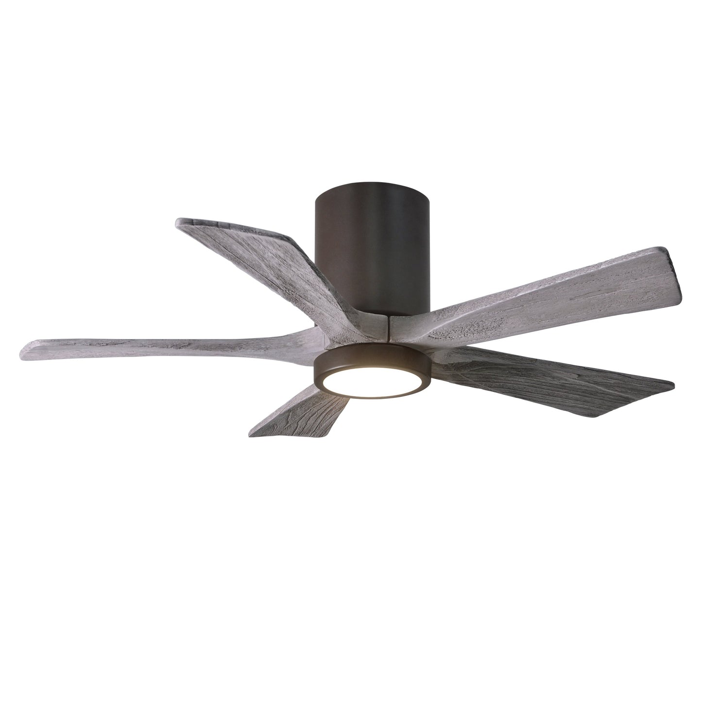 Matthews Fan Company Atlas Irene-5HLK 42" Textured Bronze Ceiling Mount Fan With Solid Wood Blade In Barnwood Tone Finish