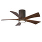 Matthews Fan Company Atlas Irene-5HLK 42" Textured Bronze Ceiling Mount Fan With Solid Wood Blade In Walnut Tone Finish