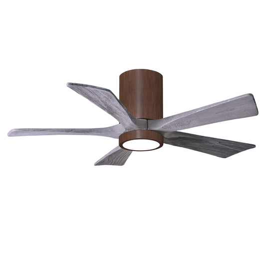 Matthews Fan Company Atlas Irene-5HLK 42" Walnut Tone Ceiling Mount Fan With Solid Wood Blade In Barnwood Tone Finish