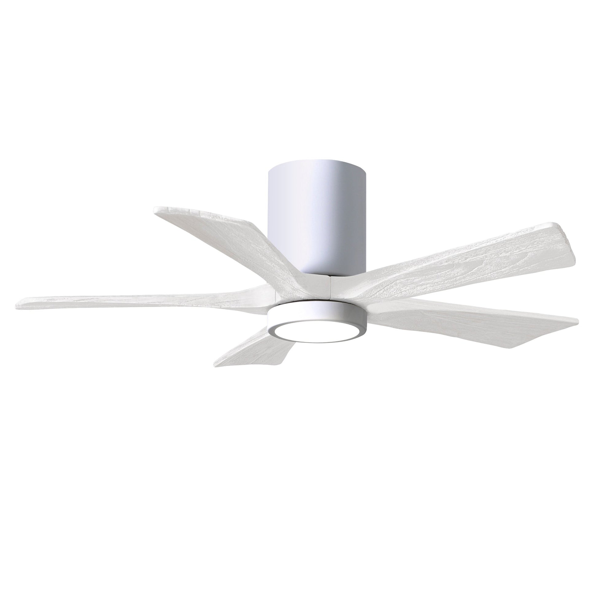 Matthews Fan Company Atlas Irene-5HLK 42" White Ceiling Mount Fan With Solid Wood Blade In Matte White Finish