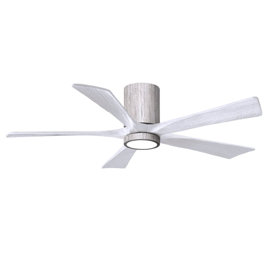 Matthews Fan Company Atlas Irene-5HLK 52" Barnwood Tone Ceiling Mount Fan With Solid Wood Blade In Matte White Finish