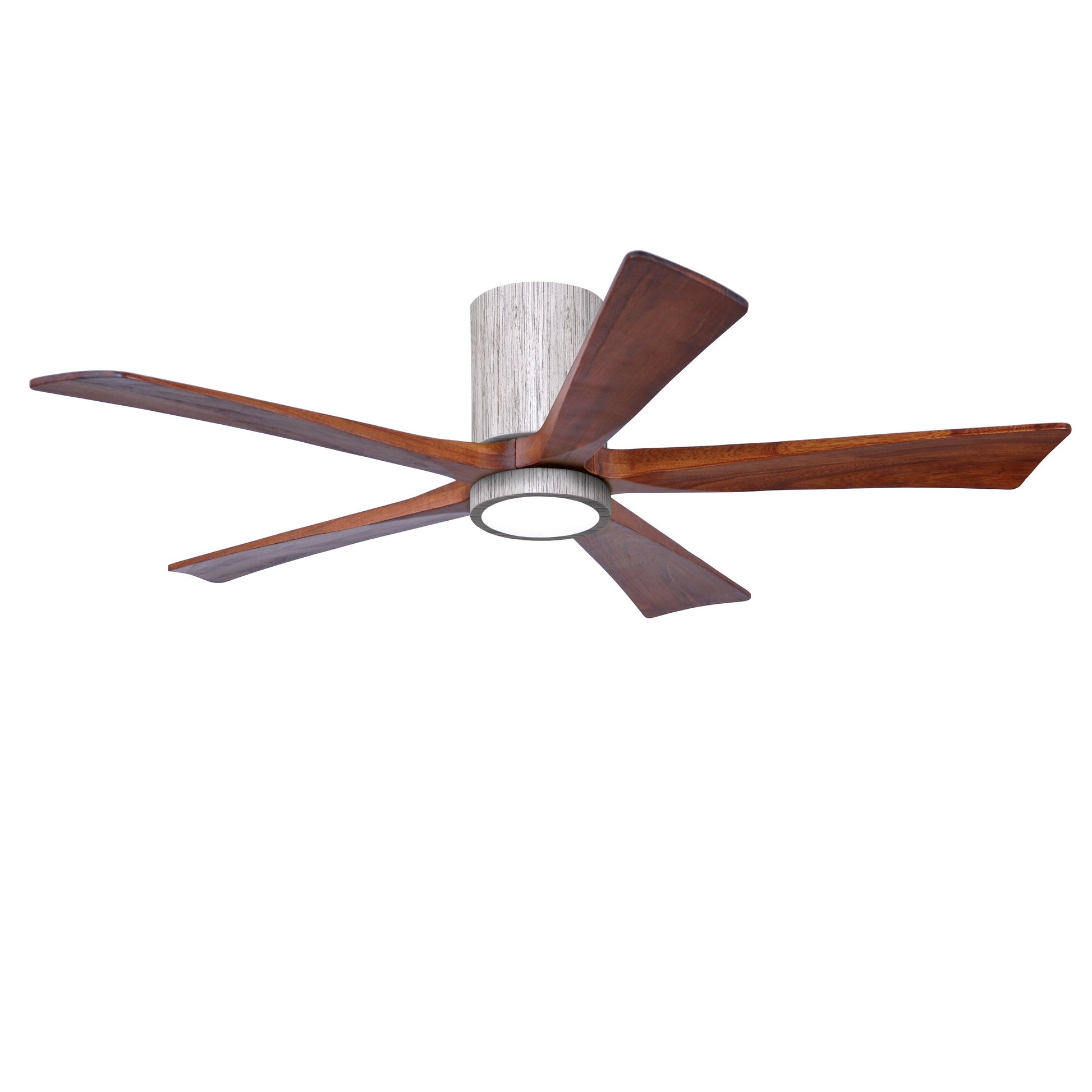 Matthews Fan Company Atlas Irene-5HLK 52" Barnwood Tone Ceiling Mount Fan With Solid Wood Blade In Walnut Tone Finish