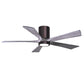 Matthews Fan Company Atlas Irene-5HLK 52" Brushed Bronze Ceiling Mount Fan With Solid Wood Blade In Barnwood Tone Finish