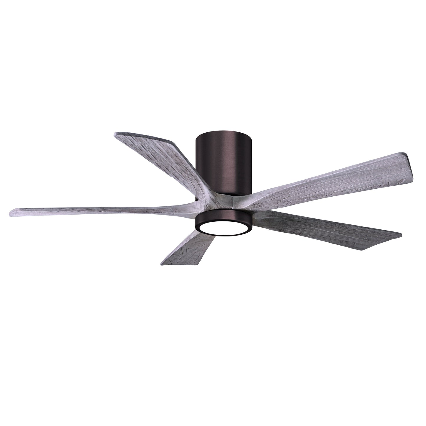 Matthews Fan Company Atlas Irene-5HLK 52" Brushed Bronze Ceiling Mount Fan With Solid Wood Blade In Barnwood Tone Finish