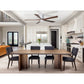 Matthews Fan Company Atlas Irene-5HLK 52" Brushed Nickel Ceiling Mount Fan With Solid Wood Blade In Barnwood Tone Finish
